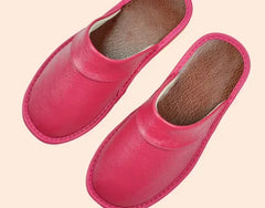 Vegane Lederslipper für Herren in Rosa
