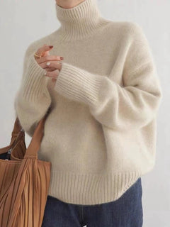 Milensa - Rollkragenpullover aus Merinowolle, warm und bequem in Beige