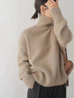 Milensa - Rollkragenpullover aus Merinowolle, warm und bequem in Kamel