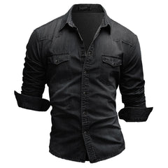 Nariko | Retro-Camisole aus Jeansstoff in Corvino Schwarz