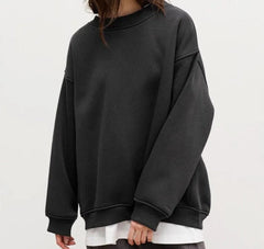 Vanna - Basic-Pullover - Übergrößen-Passform in Dunkelgrau