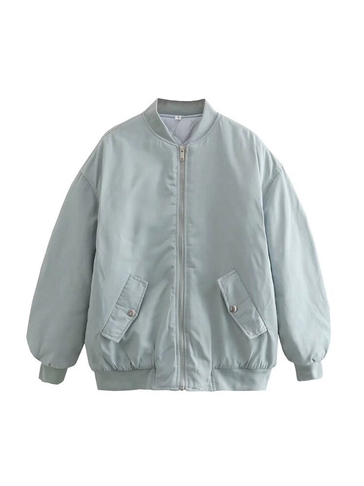 Damen Bomber Übergangsjacke | Übergroße
