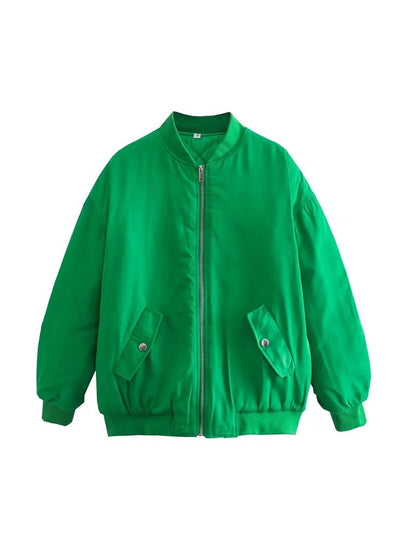 Damen Bomber Übergangsjacke | Übergroße