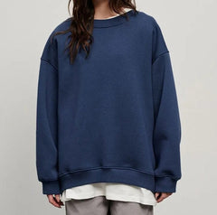 Vanna - Basic-Pullover - Übergrößen-Passform in Marineblau