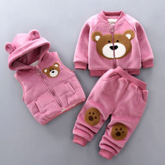 CubbyCuddle - Ultraweicher Anzug - Teddy-Anzug in Dunkelrosa