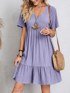 Phoebe - Kleid - Lässiger Plissee-Stil in Lila