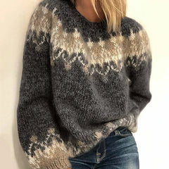 Angela | Vintage Islandpullover in Schwarz