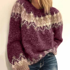 Angela | Vintage Islandpullover in Rot
