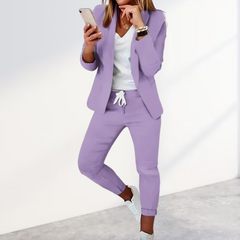 Victoria | Zweiteiliger Blazer Hosenanzug in Lila