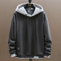Klassischer zweifarbiger Hoodie - Marco in Grau