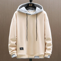 Klassischer zweifarbiger Hoodie - Marco in Hellbraun
