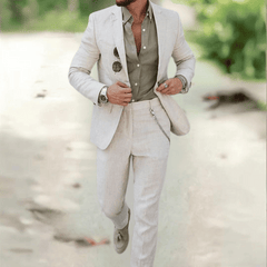 Vincent | Herren Zweiteiliger Anzug Sakko Hose in Beige
