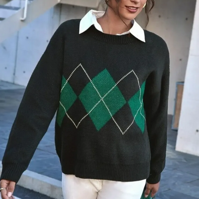 Vintage-Pullover in Übergröß für Damen | Strick