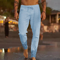 Sterling | Herren Leinenhosen in Hellblau