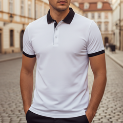 Lennart | Herren Kurzarm Poloshirt Regular Fit in Weiß