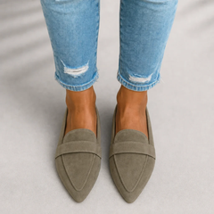 Waltraud | Orthopädische Freizeit-Loafer in Braun-Oliv