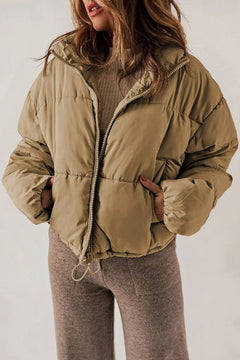 Warm wattierte Winterjacke für Frauen - Claudia in Khaki