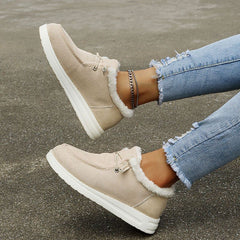 Warme Damenstiefeletten - Heddie in Beige