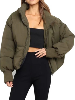 Warme Daunenjacke für Damen | Winter in Grün
