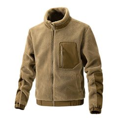 Warme Fleece-Winterjacke für Männer - Albrecht in Beige