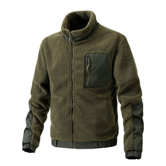 Warme Fleece-Winterjacke für Männer - Albrecht in Grün