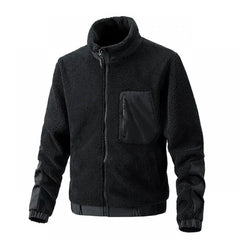 Warme Fleece-Winterjacke für Männer - Albrecht in Schwarz