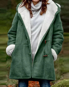 Warme Kapuzenjacke für Damen | Winter in Grün