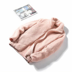 Warme und kuschelige Damen-Fleecejacke - Amerie in Rosa