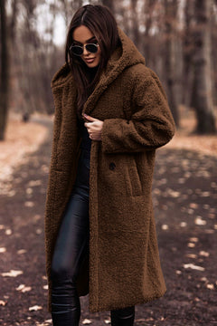 Warme und modische Damenjacke - Sabine in Braun