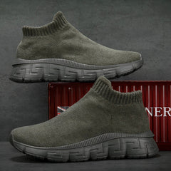 Warme modische Herren-Sneakers - Meinrad in Armeegrün