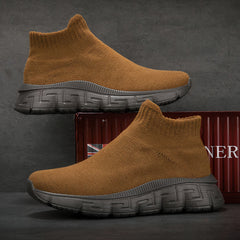 Warme modische Herren-Sneakers - Meinrad in Kupferbraun