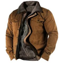 Warme Vintage-Jacke für Herren | Winter in Braun
