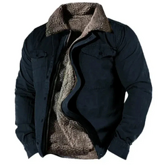 Warme Vintage-Jacke für Herren | Winter in Dunkelblau