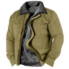 Warme Vintage-Jacke für Herren | Winter in Khaki