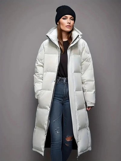 Warme Winter-Pufferjacke für Damen | Lange