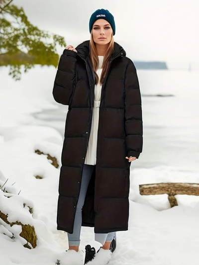 Warme Winter-Pufferjacke für Damen | Lange