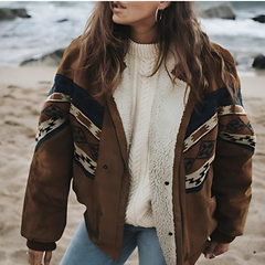 Warme Winterjacke für Frauen - Katharina in Braun