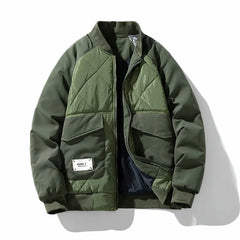 Warme Winterjacke für Männer - Patrik in Smaragdgrün