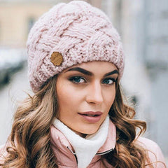 Warme Wintermütze für Frauen - Kariss in Rosa