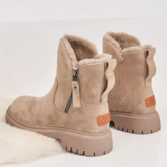Warme Winterstiefel für Frauen - Franziska in Beige