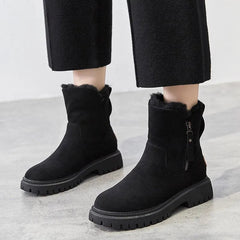 Warme Winterstiefel für Frauen - Franziska in Schwarz