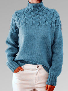 Warmer Damen-Rollkragenpullover - Karolina in Blau