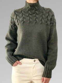 Warmer Damen-Rollkragenpullover - Karolina in Grau