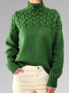Warmer Damen-Rollkragenpullover - Karolina in Grün