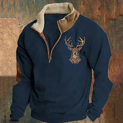 Warmer Fleece-Winterpulli für Männer - Hendrik in Blau