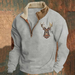 Warmer Fleece-Winterpulli für Männer - Hendrik in Weiß