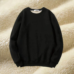 Warmer Fleece-Winterpullover für Frauen - Claudia in Schwarz