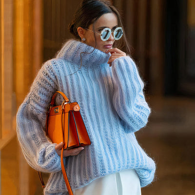 Warmer Grobstrick-Pullover für Frauen - Senta