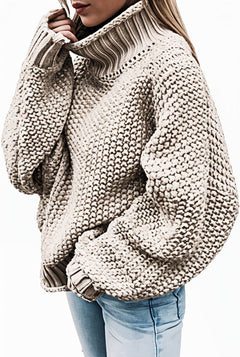 Warmer Grobstrickpullover für Frauen - Tine in Beige