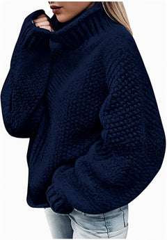 Warmer Grobstrickpullover für Frauen - Tine in Blau
